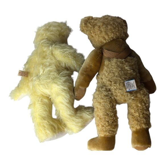 VTG 80s Yellow Mohair Grisly Teddy Bear from Germany And Bartons Creek Bear 13" - Picture 2 of 8